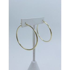 Real 10k Gold Hoop Earrings 45mm - Arracadas De Oro lisas